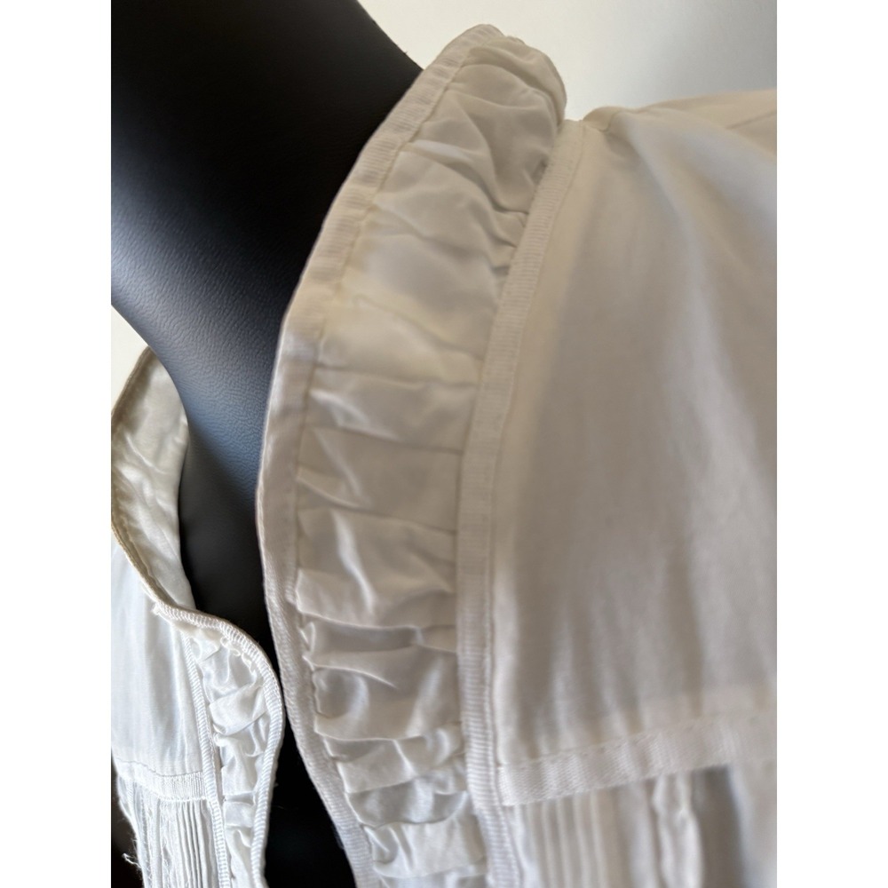 Coldwater Creek Women's PL Silk Blend Ivory Whimsy Ruching Jacket Petite - Picture 7 of 16